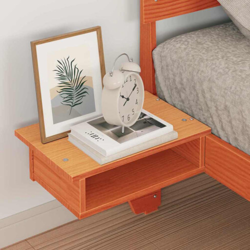 VidaXL vidaXL Bed Frame with Headboard Wax Brown 75 x 190 cm Solid Pine Wood 1