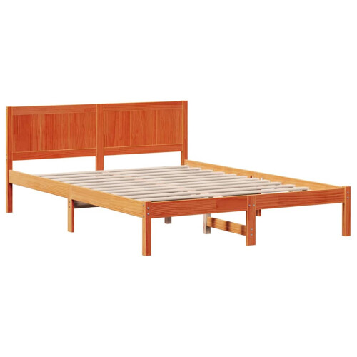 VidaXL vidaXL Bed Frame Brown 140 x 200 cm Solid Pine wood 2