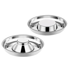 2 Pack Stainless Steel Puppy Bowls, Small Dog Bowls for Food and Water, Puppy Slow Feeder Whelping Weaning Dishes