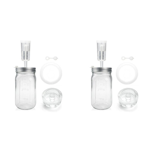 2X 32 Oz Mason Jar Fermentation Kit, Fermentation Jar, Fermentation Lid, Fermenting Weights and Airlocks
