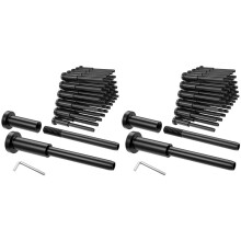 Black Cable Railing Kits- 80Pcs 1/8In T316 Stainless Steel Invisible Receiver Swage Stud End for 2InX2In Wood Metal Post