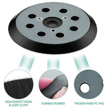 2 StüCk Ersatz Schleifer Basis Pads Runder Klettverschluss StüTze Teller Orbital Schleifer Ersatz Teller 125 Mm 8 Loch