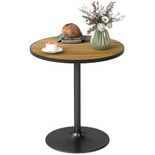 Round Dining Table Oak Look Compact Table for 2-4 People