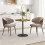 Round Dining Table Oak Look Compact Table for 2-4 People 4