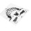 2X Sticker Decorativo Auto Auto Tatuaggio Teschio Scheletro Biger (Nero) 6