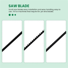 5 Inch Scroll Saw Blade 36 Pack Compatible for All Machines Require 5In. Pin End Scroll Saw - 10 TPI, 15 TPI, 18 TPI