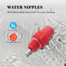 10pcs Water Nipples Stainless Steel Drinker Poultry Chicken Duck Screw