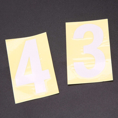 NúMeros de Caixa Postal para Fora, 10 Conjuntos de 0-9 Adesivos NuméRicos Refletivos com Guia Adesiva para FáCil SeparaçãO Do Verso (2 Polegadas) 2