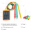 Phase Tester Rotating Field Measuring Device, 3 Phase El Sequence Indicator Pressure Rotation Meter with LED and Buzzer 3