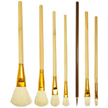 Paquete 7 Pinceles para Pintar, Pincel para Esmalte Cerámica, Juego Pinceles Pintura Lana para Acuarela, Herramientas Alfarería Adecuadas para