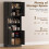 Homcom (Black) HOMCOM 170cm Kitchen Pantry Cabinet with Soft-Close Hinges 4