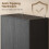 Homcom (Black) HOMCOM 170cm Kitchen Pantry Cabinet with Soft-Close Hinges 7