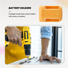 14-Pack Batterie Halter für  20V Mount Dock Passend für 20V 60V MAX Gelb (Keine Batterie)