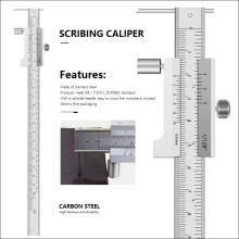 Klemmaatmarkering Vernierschuifmaat 0-200 mm 0,05 mm Roestvrij Staal Parallelle Markering Verniermarkering Meter Meetinstrument