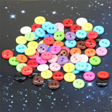 400Pcs 8mm Mixed Color Round Shape Resin Buttons Sewing Accessories