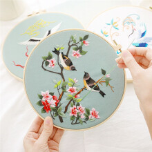 3 Sets DIY Embroidery Kit for Beginners Adults, Includes Holiday Cat, Hoop, Color Threads, Tools