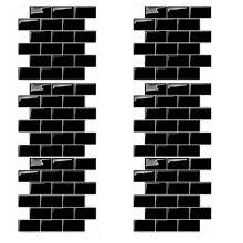 6X 3D Wall Stickers Brick Wallpaper Tile for Kitchen Bathroom Backsplash Aunty-Tile Home Decoration 30X30cm