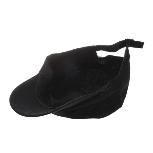 2X Stylish Plain Military Army Cap Castro Cadet Patrol Cap Hat Adjustable（Black）