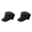 2X Stylish Plain Military Army Cap Castro Cadet Patrol Cap Hat Adjustable（Black） 2