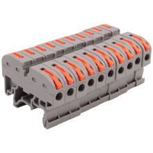 Din Schienen Reihen Klemmen Kit, mit Universal Kompakt Steckverbindern, Verbindung Schiene, Markierung Leiste, Schrauben, 28-12 Awg