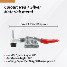 10 StüCk Rot Knebel Klemme GH-201A 27 Kg Schnell Spannung Werkzeug Horizontale Klemmen Hand Neues Schwere Lastung Werkzeug ZubehöR