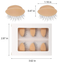 Replacement Eyelids for Eyelash Mannequin , Removable Eyelid with Eyelashes Extension Training Lash Mannequin