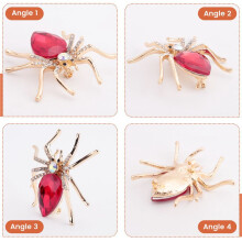 Fashion Alloy Spider Crystal Brooch for Women's Dresses or Womens Clothing