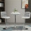 Moderne ronde bartafel, in hoogte verstelbaar, bistrotafel, wit 4