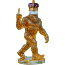 Bigfoot-Whiskykaraffe mit humorvoller Gravur, rustikale Glasflasche für die Hausbar