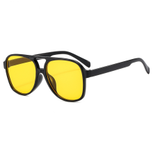 Retro-Vintage-Sonnenbrille im 70er-Jahre-Aviator-Stil mit polarisierten Gläsern, leichtem Doppelstegrahmen für Damen und Herren