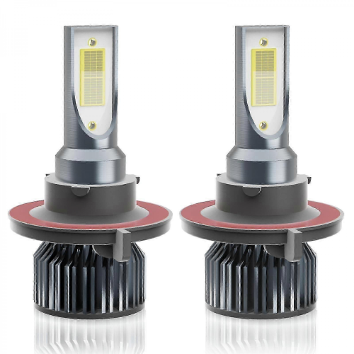 H13 LED Headlight Bulbs 6000K, 500% Brighter Halogen Replacement, Plug and Play, No Error, White Light