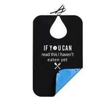 Adult Bib Waterproof Protective Apron for Eating, Wear-Resistant, Black, 78.5 x 46 cm, 1 Pack