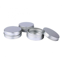 Recipientes redondos de aluminio de 25 ml para muestras cosméticas, ideales para viajes, color plata, paquete de 12 unidades.