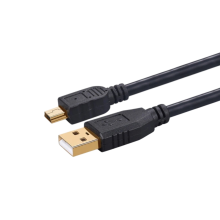 Cábla Sonraí Síneadh Ceamara Mini 5 bioráin 5m go USB 2.0, Nasc Ardluais Marthanach do Cheamaraí