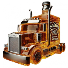 Großer, lkw-förmiger Whisky-Dekanter für Herren, hochwertiges, bleifreies Glas, bewahrt den Geschmack, ideal als Blickfang auf Partys