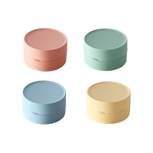 Porte-savon de voyage 4 pièces avec couvercle, porte-savon portable étanche, petit organisateur de savon rond pour la maison et les voy