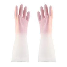 Gants de nettoyage en silicone pour le ménage, gants roses réutilisables avec texture abrasive
