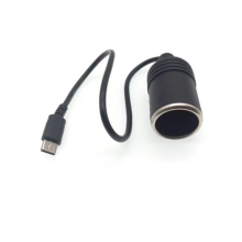 Cábla Soláthair Cumhachta Baineann USB C PD go Soicéad Lastóir Toitíní Gluaisteáin 12V, Corda Oiriúntóra Marthanach 1.2 m