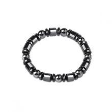 Bracelet Black Gem, bracelet de thérapie magnétique de 8 mm avec un élégant design de perles, cadeau pour les amis