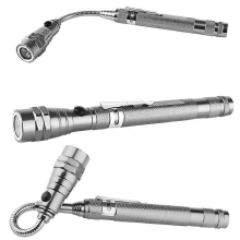 Herramienta telescópica magnética con linterna LED de 3 luces, potente linterna extensible para zonas de difícil acceso.