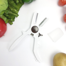 Keittiön kädessä pidettävät kastanjankuorima-sakset turvakorkilla, ergonominen ruostumattomasta teräksestä valmistettu pähkinänsärkijät