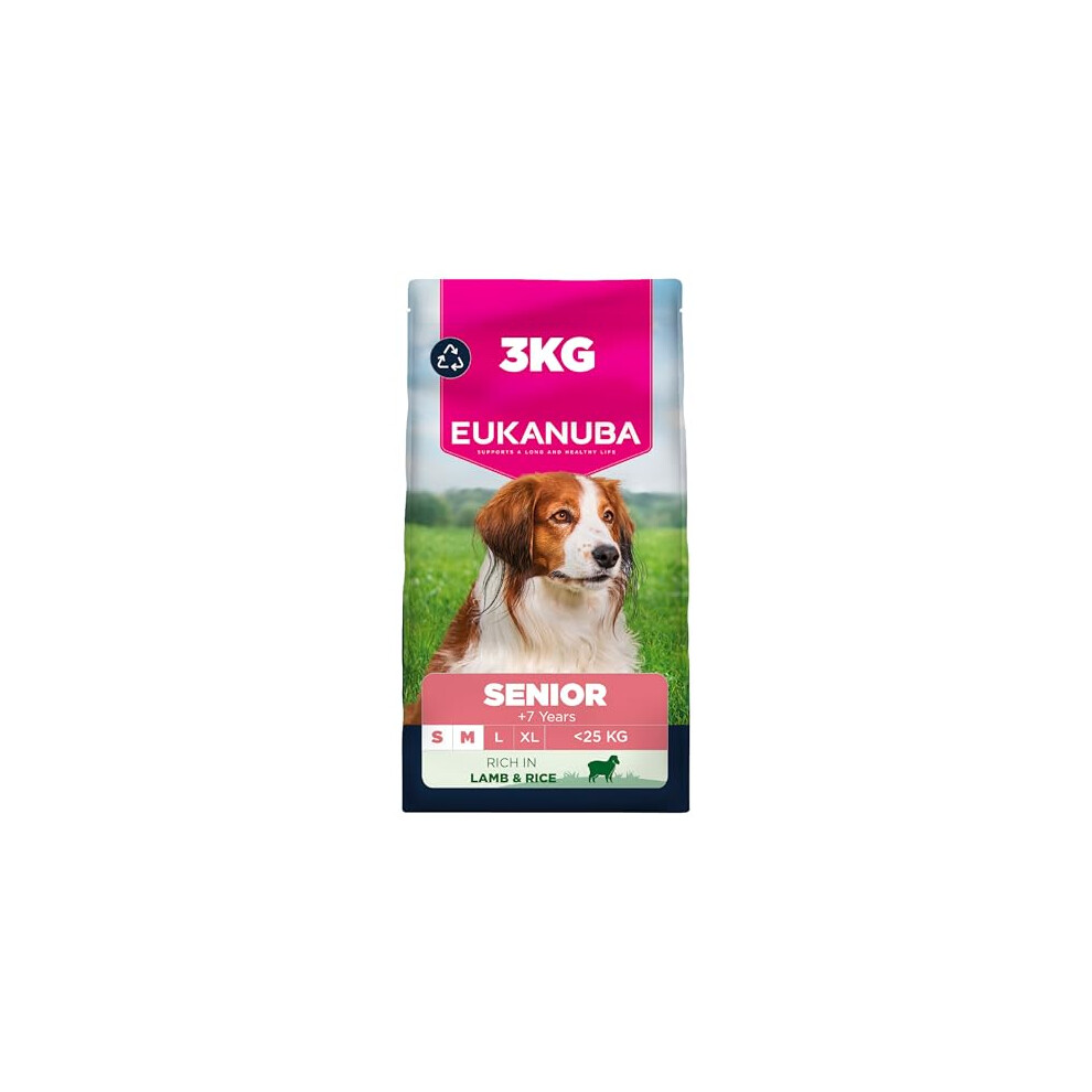 Eukanuba Lamb & Rice - Complete Dry Dog Food - For Senior Small & Medium Breed Dogs 3Kg - Image 3