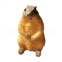 Adorno realista de marmota, modelo de marmota antiestrés para apretar, figura decorativa de escritorio para el hogar y la oficina.