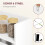 Foldable Kitchen Table with Shelves Anti-Tip Design White 8