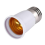E27 to E27 Bulb Holder Extender, Silver Tone White Lamp Adapter, Durable Metal Socket Extension 3