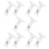Multi Purpose Transparent Suction Cup Sign Clips, Adjustable Display Clips for Advertising and Positioning, 10 Pack 4