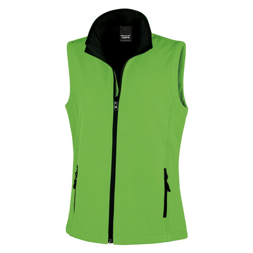 Result (S, Vivid Green/Black) Result Womens/Ladies Softshell Body Warmer