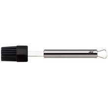 WMF Silicone Pastry Brush 20 cm Plus Cromargan Stainless Steel Silicone Bristles Frosted, Black
