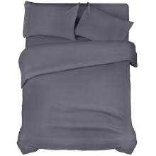 Utopia Bedding 4 Piece Double Bedding Set - Pack of 8 - Duvet Cover, Fitted Sheet with Pillow cases - Soft Brushed Microfiber Polyester (Grey)