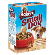 Bakers Complete Small Dog with Tasty Beef & Vegetable Medley (1Kg)